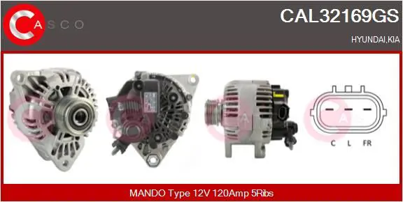 Handler.Part Alternator CASCO CAL32169GS 1