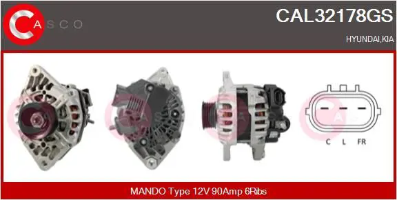 Handler.Part Alternator CASCO CAL32178GS 1