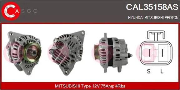 Handler.Part Alternator CASCO CAL35158AS 1