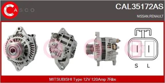 Handler.Part Alternator CASCO CAL35172AS 1