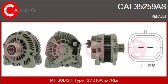 Handler.Part Alternator CASCO CAL35259AS 1