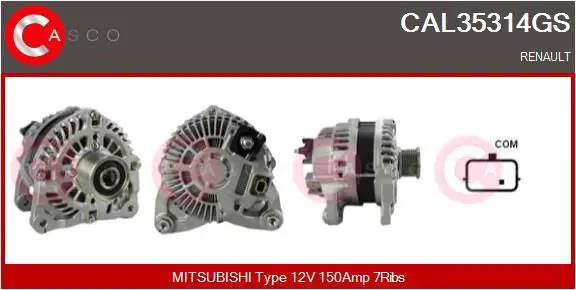 Handler.Part Alternator CASCO CAL35314GS 1