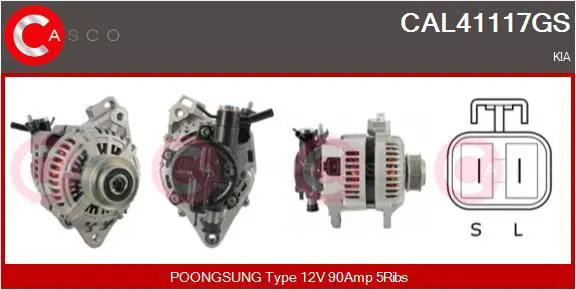 Handler.Part Alternator CASCO CAL41117GS 1