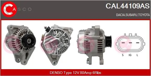 Handler.Part Alternator CASCO CAL44109AS 1