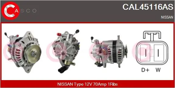 Handler.Part Alternator CASCO CAL45116AS 1