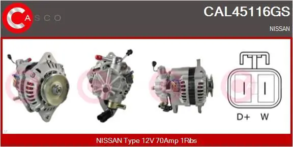 Handler.Part Alternator CASCO CAL45116GS 1