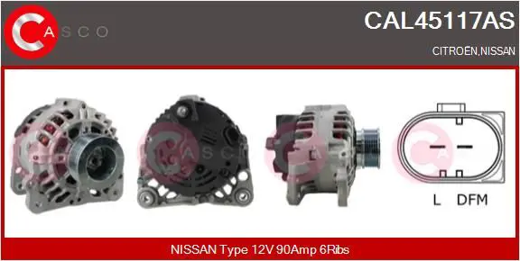 Handler.Part Alternator CASCO CAL45117AS 1