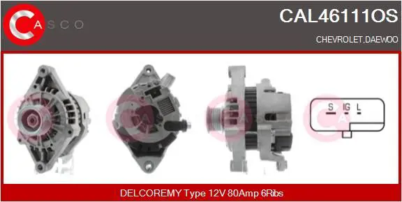 Handler.Part Alternator CASCO CAL46111OS 1