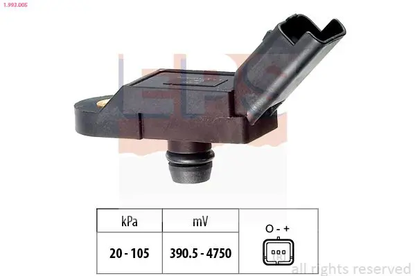 Handler.Part Sensor, intake manifold pressure EPS 1993005 1