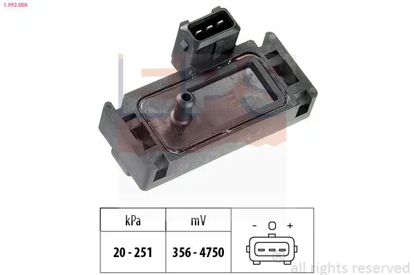 Handler.Part Sensor, intake manifold pressure EPS 1993006 1