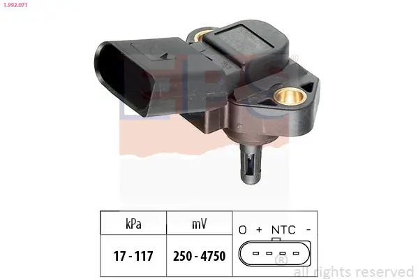 Handler.Part Sensor, intake manifold pressure EPS 1993071 1