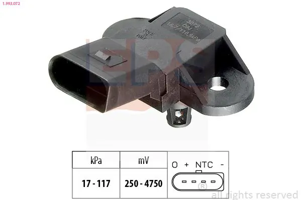 Handler.Part Sensor, intake manifold pressure EPS 1993072 1