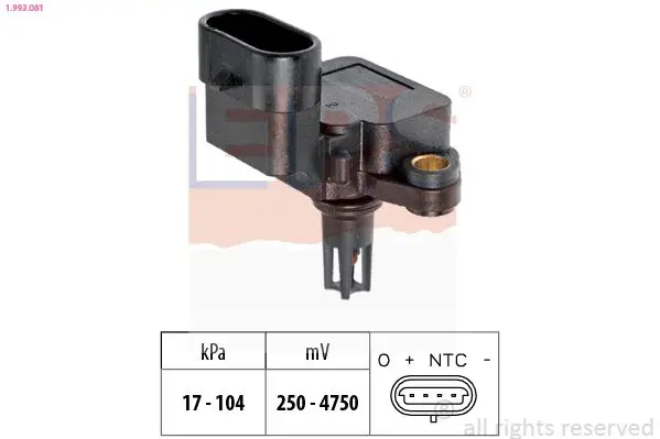 Handler.Part Sensor, intake manifold pressure EPS 1993081 1