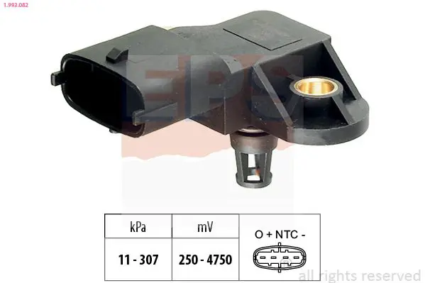 Handler.Part Sensor, intake manifold pressure EPS 1993082 1