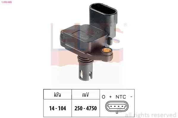 Handler.Part Sensor, intake manifold pressure EPS 1993085 1