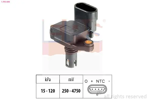 Handler.Part Sensor, intake manifold pressure EPS 1993086 1