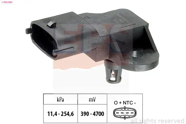 Handler.Part Sensor, intake manifold pressure EPS 1993092 1