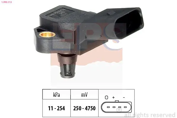 Handler.Part Sensor, intake manifold pressure EPS 1993112 1