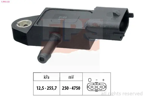 Handler.Part Sensor, intake manifold pressure EPS 1993122 1