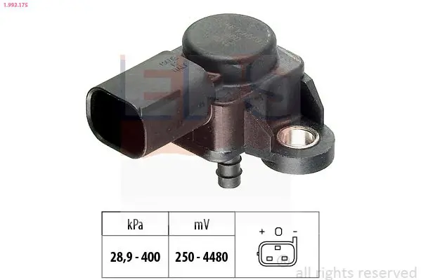 Handler.Part Sensor, exhaust pressure EPS 1993175 1