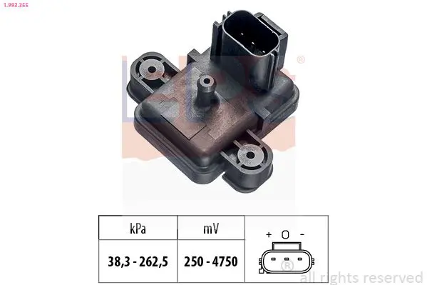 Handler.Part Sensor, intake manifold pressure EPS 1993355 1