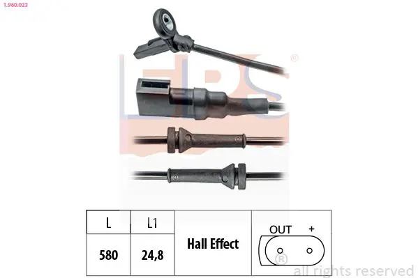 Handler.Part Sensor, wheel speed EPS 1960023 1