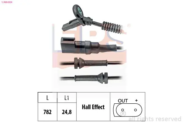 Handler.Part Sensor, wheel speed EPS 1960024 1