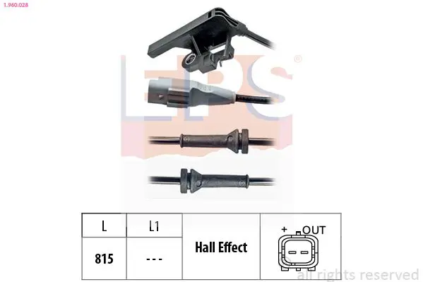 Handler.Part Sensor, wheel speed EPS 1960028 1