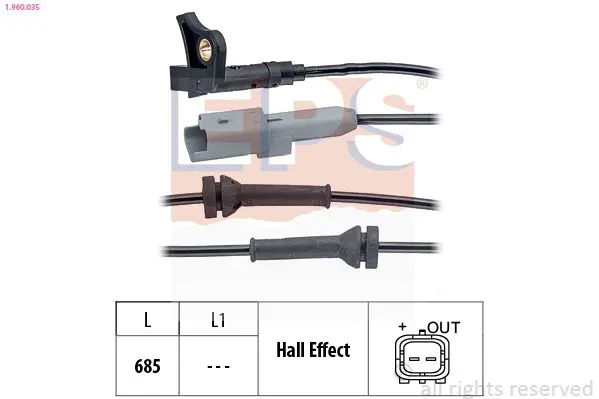 Handler.Part Sensor, wheel speed EPS 1960035 1