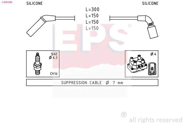 Handler.Part Ignition cable kit EPS 1499006 1