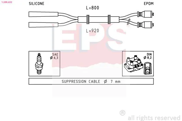 Handler.Part Ignition cable kit EPS 1500432 1