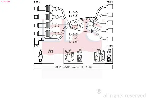 Handler.Part Ignition cable kit EPS 1500846 1