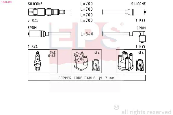 Handler.Part Ignition cable kit EPS 1501353 1