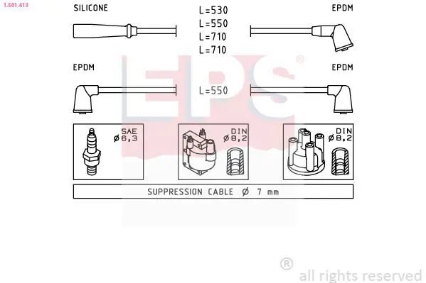 Handler.Part Ignition cable kit EPS 1501413 1