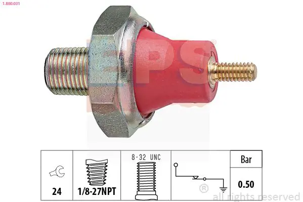 Handler.Part Oil pressure switch EPS 1800031 1