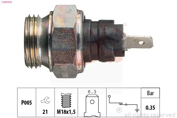 Handler.Part Oil pressure switch EPS 1800034 1