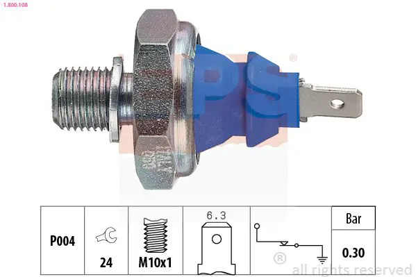 Handler.Part Oil pressure switch EPS 1800108 1