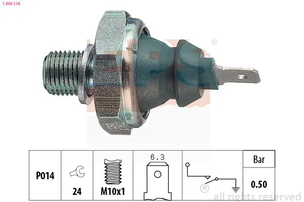 Handler.Part Oil pressure switch EPS 1800138 1