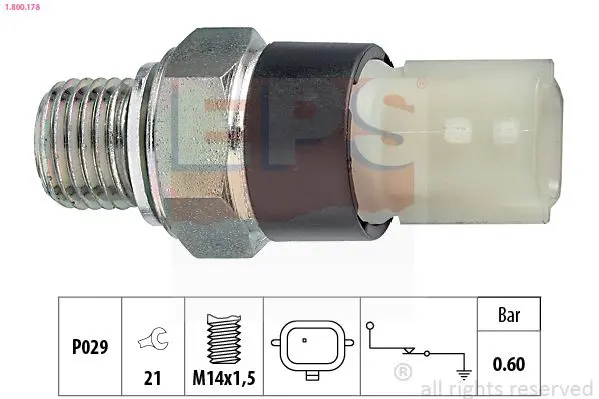 Handler.Part Oil pressure switch EPS 1800178 1