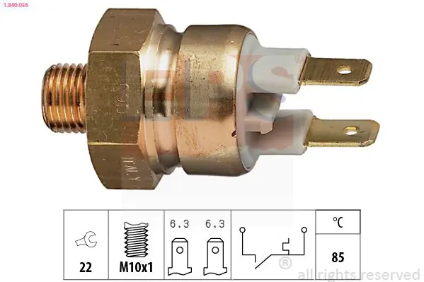 Handler.Part Temperature switch, coolant warning lamp EPS 1840056 1