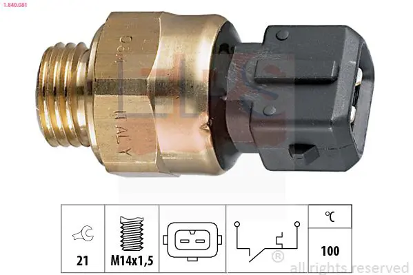 Handler.Part Temperature switch, coolant warning lamp EPS 1840081 1