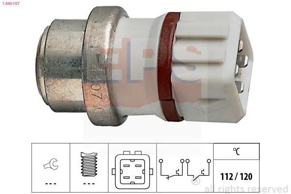 Handler.Part Temperature switch, coolant warning lamp EPS 1840107 1