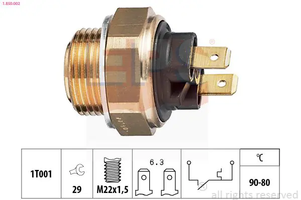 Handler.Part Temperature switch, radiator fan EPS 1850002 1