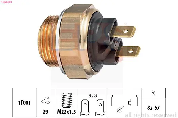 Handler.Part Temperature switch, radiator fan EPS 1850004 1