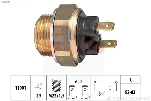 Handler.Part Temperature switch, radiator fan EPS 1850016 1