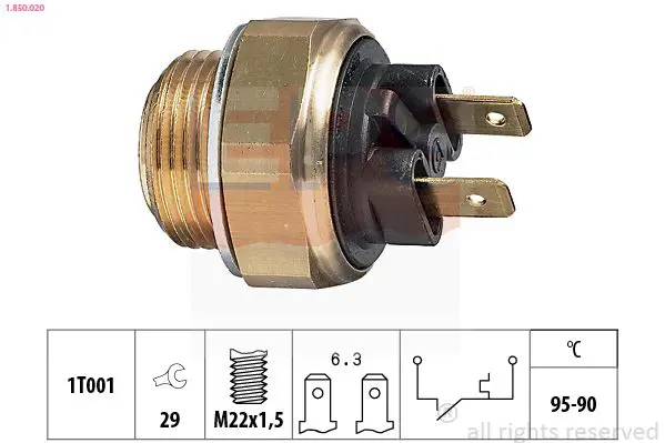 Handler.Part Temperature switch, radiator fan EPS 1850020 1