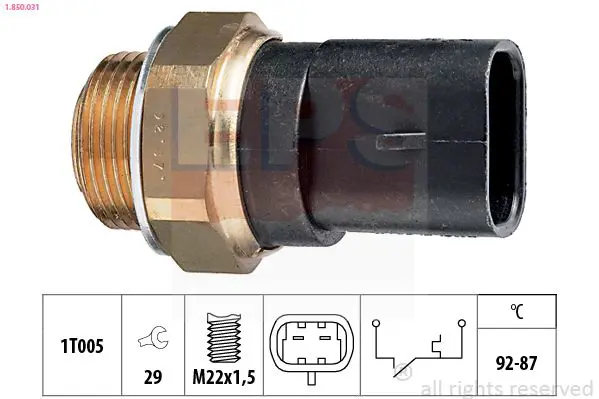 Handler.Part Temperature switch, radiator fan EPS 1850031 1