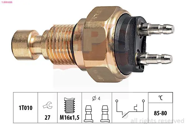 Handler.Part Temperature switch, radiator fan EPS 1850035 1