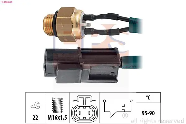 Handler.Part Temperature switch, radiator fan EPS 1850055 1