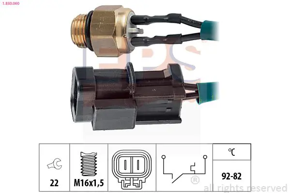 Handler.Part Temperature switch, radiator fan EPS 1850060 1